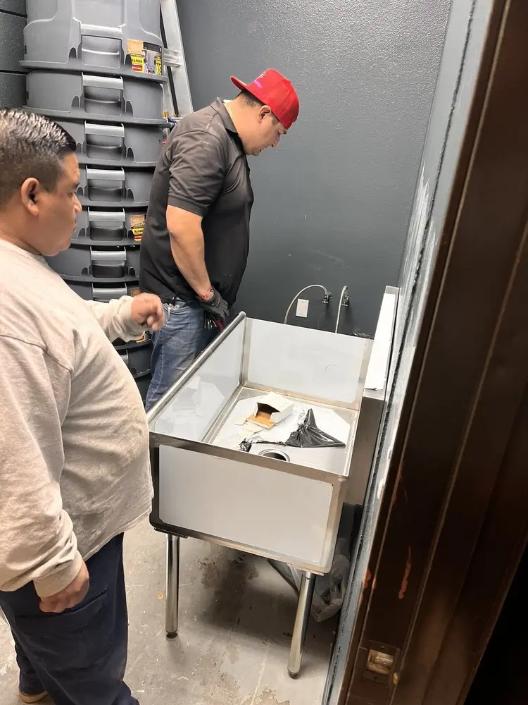 Commercial plumbing and sink installation in Brookshire