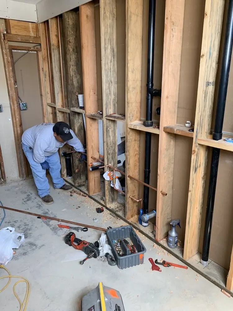 Commercial rough-in plumbing for Gas Line Repair in Brookshire
